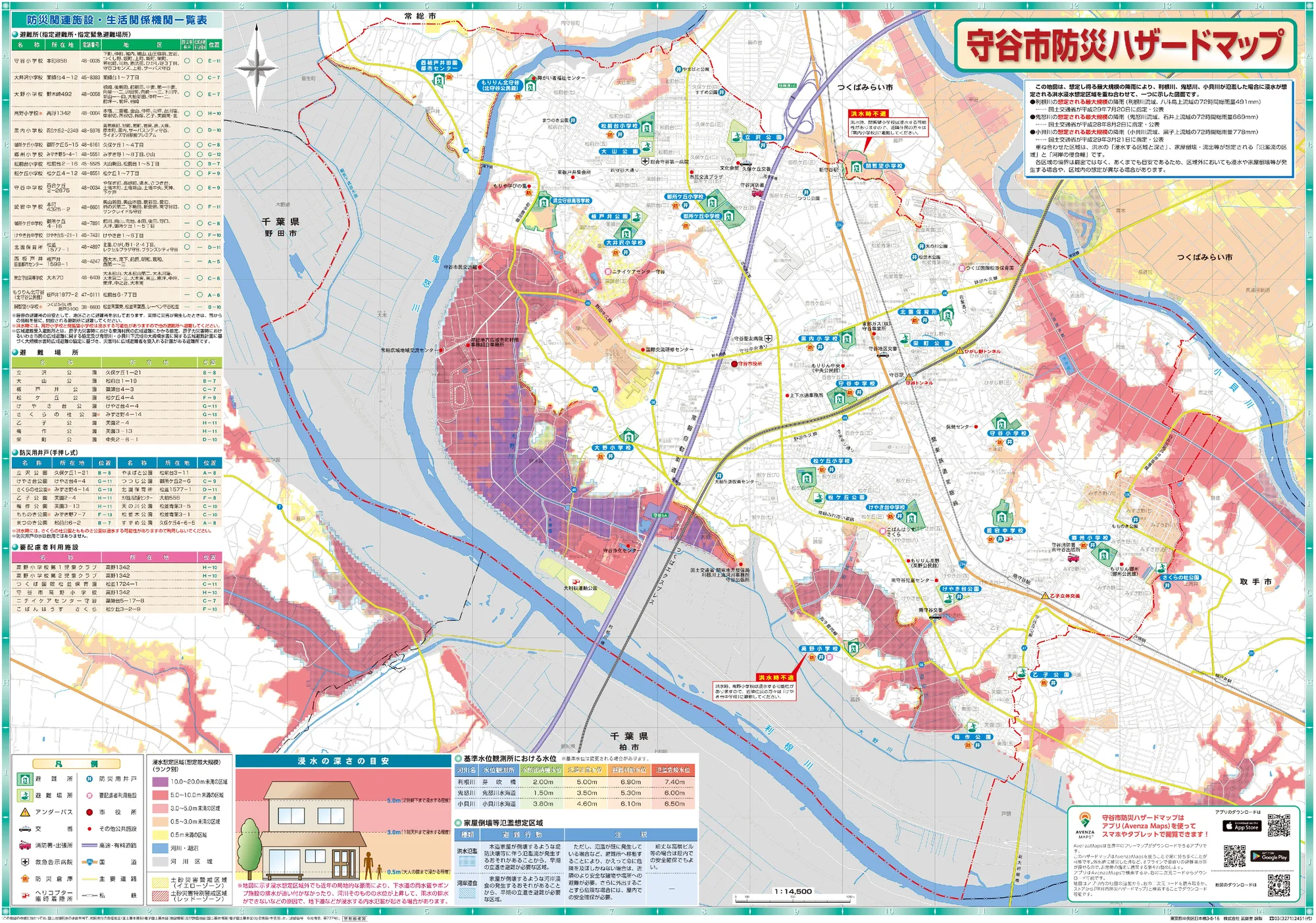 守谷市 防災マップ