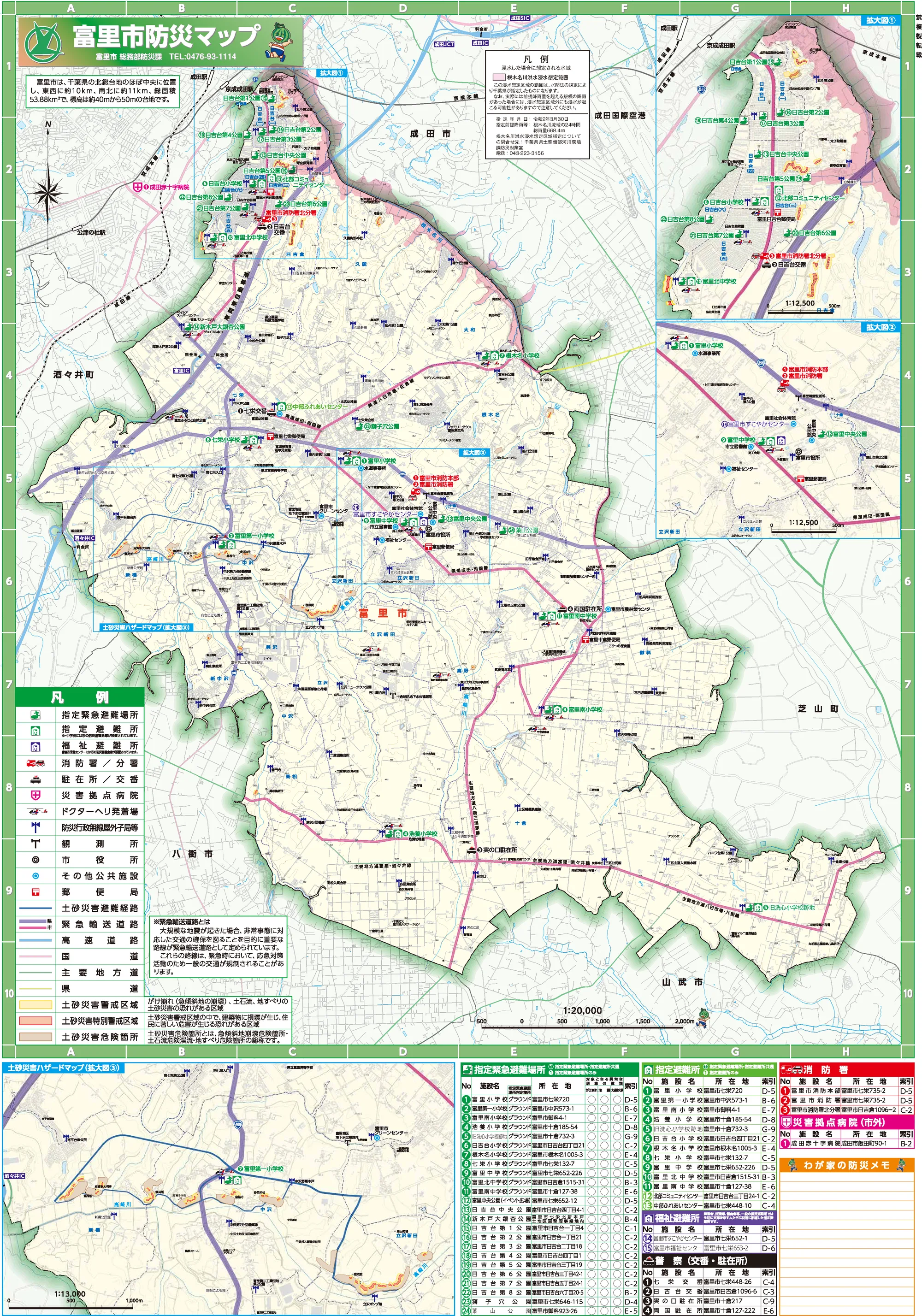 富里市 防災マップ