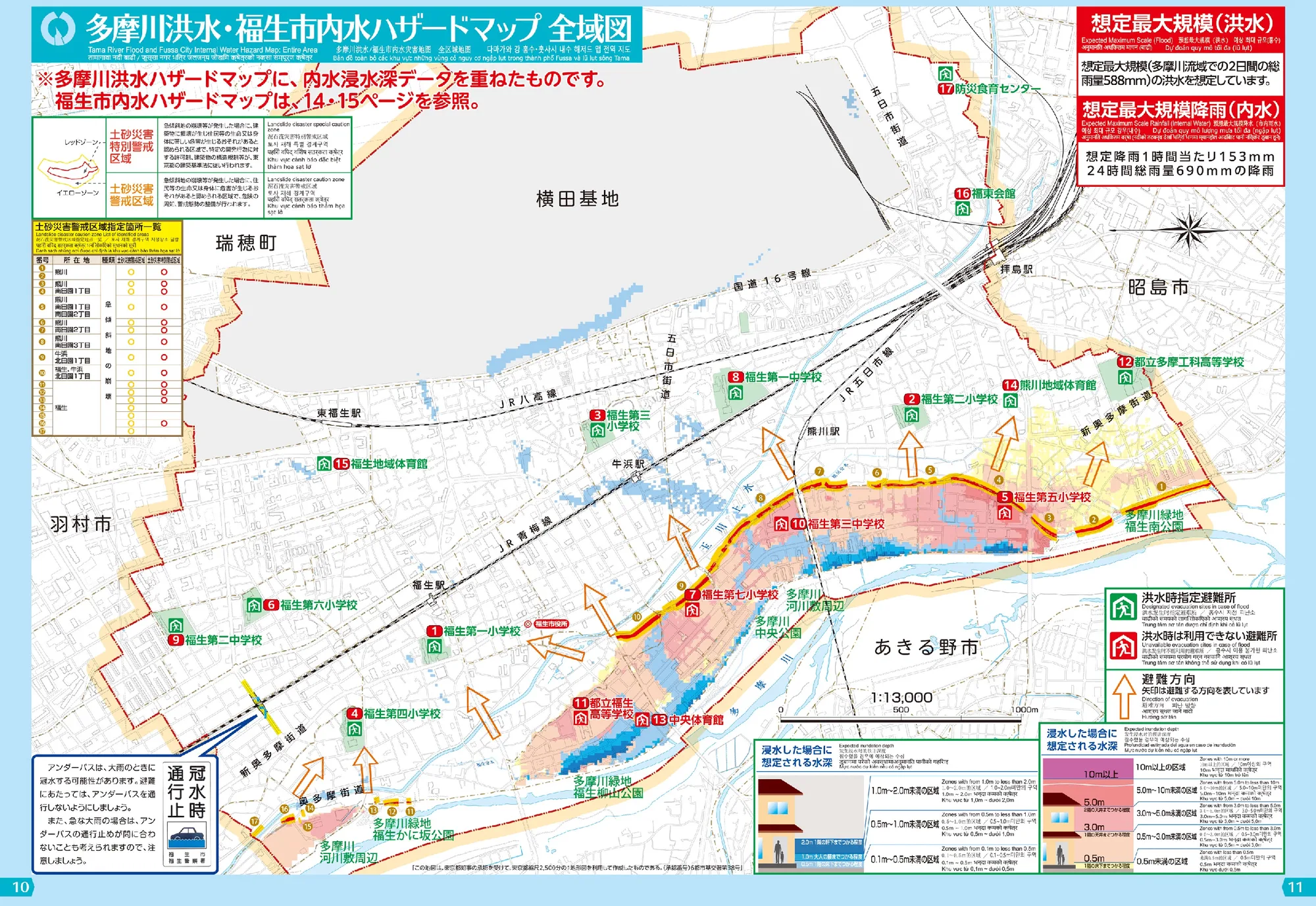 福生市 防災マップ