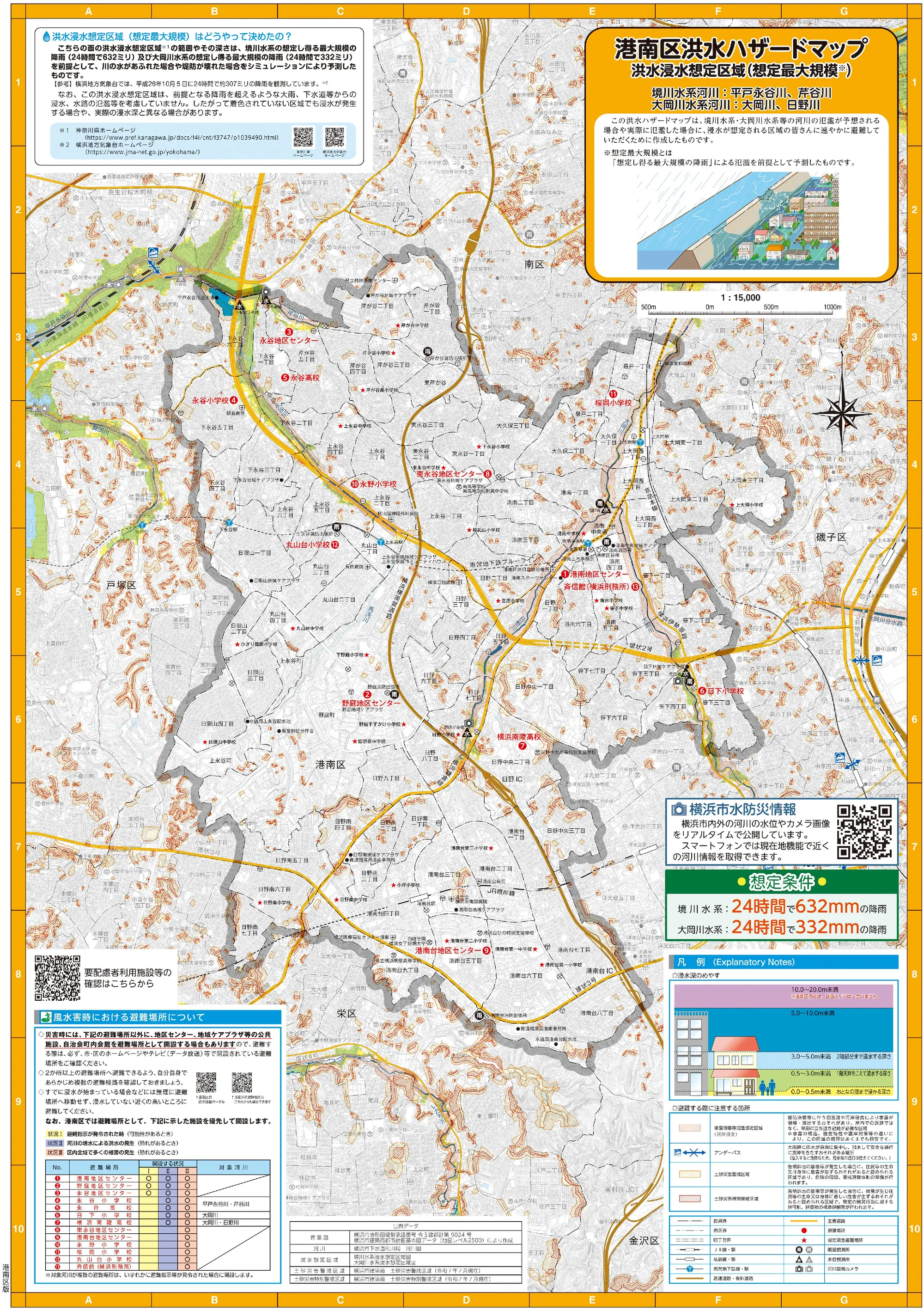 横浜市港南区 防災マップ