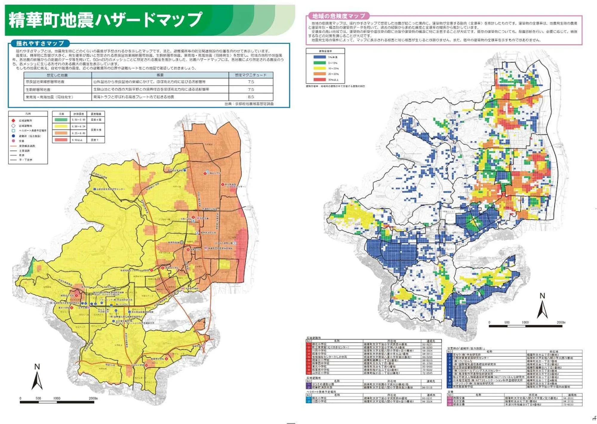 精華町 防災マップ