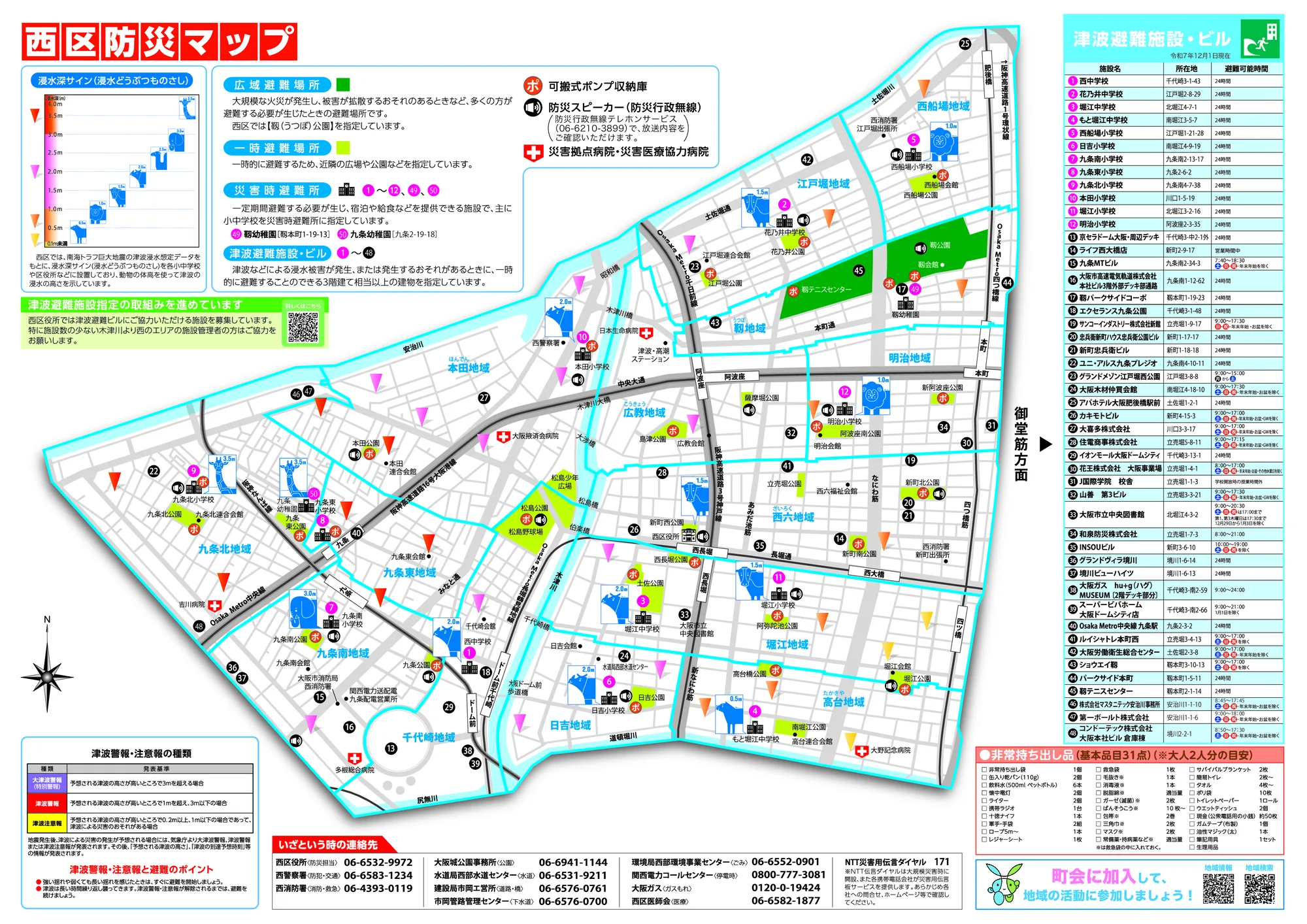 大阪市西区 防災マップ