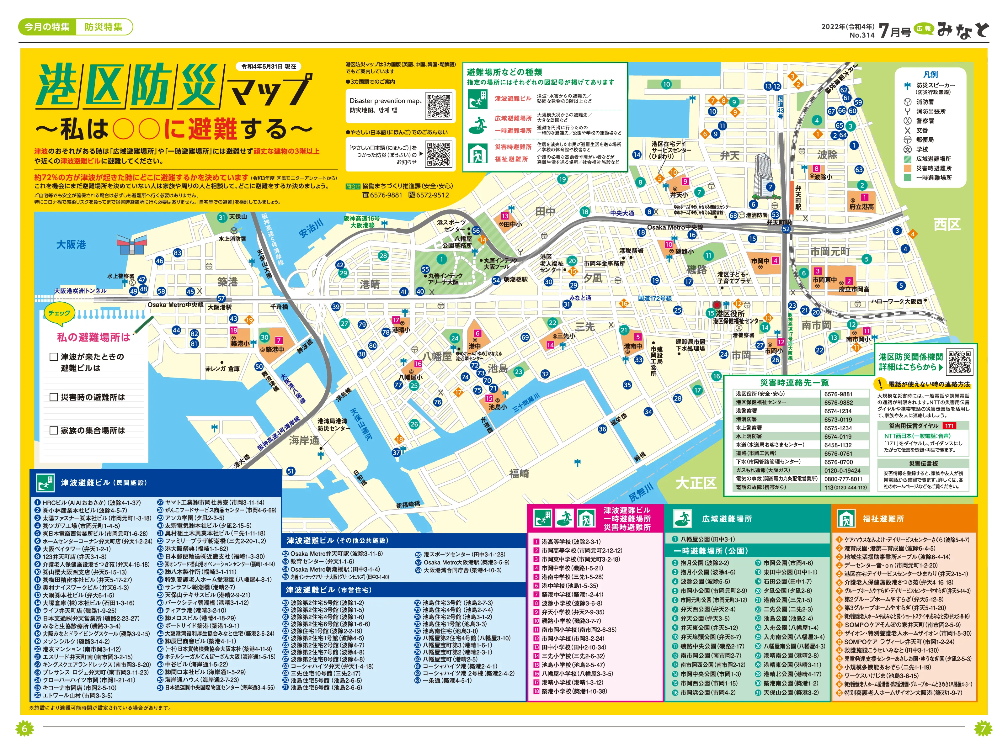 大阪市港区 防災マップ